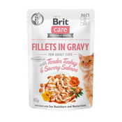 Brit Care Cat Fillets in Gravy with Tender Turkey & Savory Salmon