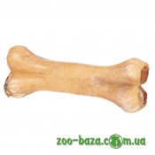 Trixie Chewing Bones with Bull Pizzle